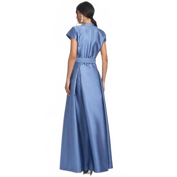 NEW SACHIN & BABI marta gown with crystals and belt in twilight - Picture 4 of 5